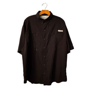 Columbia Men's Black Casual Button Down Shirt 8 0482